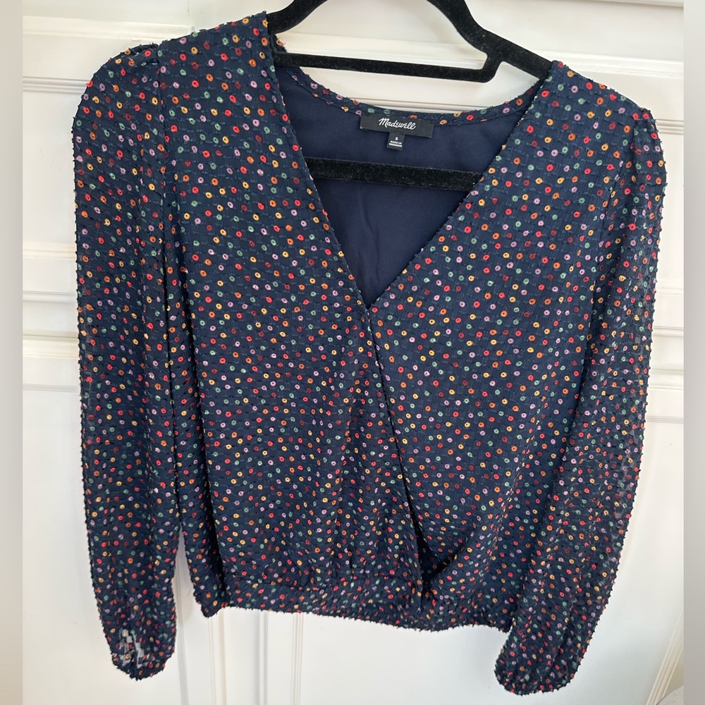 FUN PARTY TOP / NAVY CONFETTI